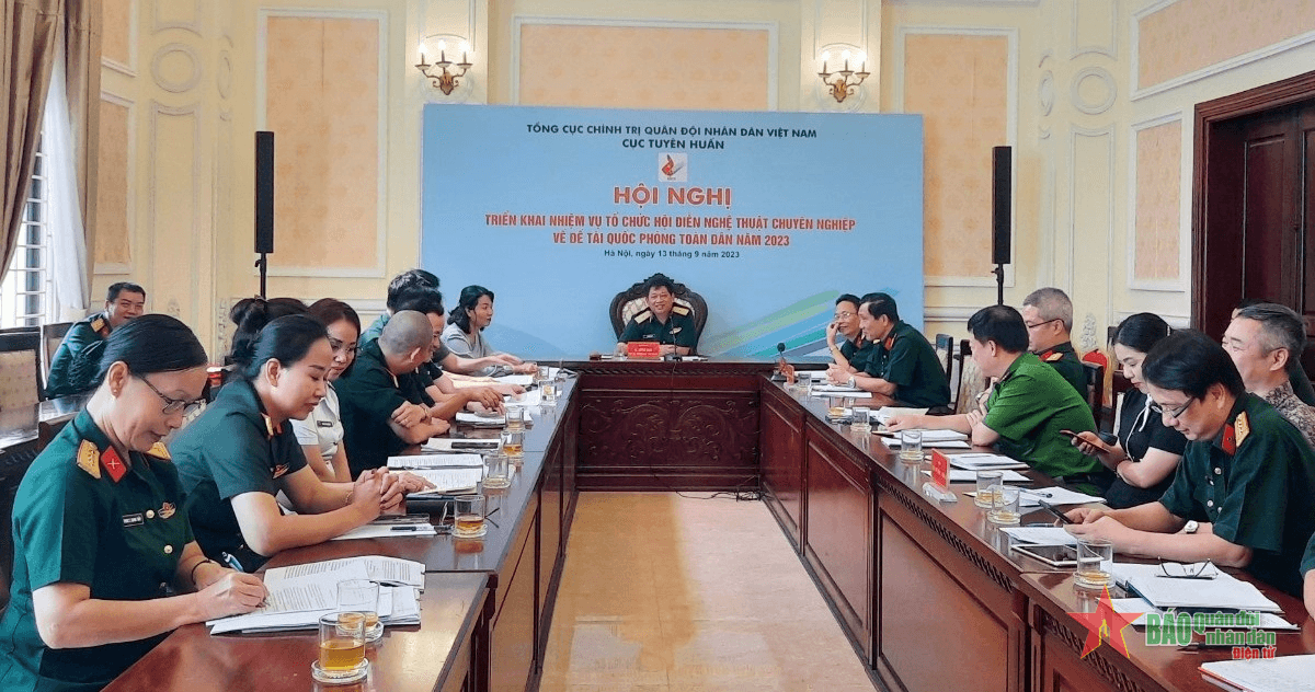 Chuẩn bị chu đáo cho Hội diễn nghệ thuật chuyên nghiệp về đề tài Quốc phòng toàn dân năm 2023