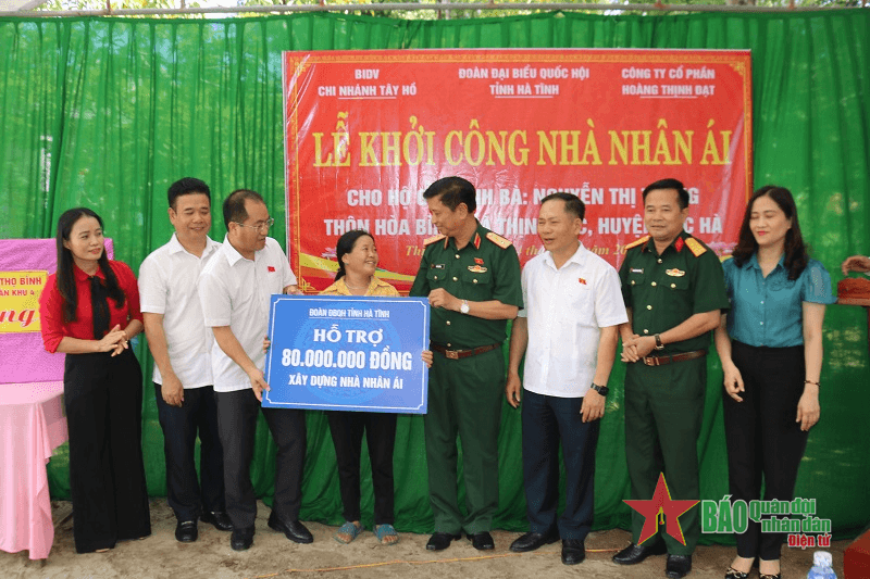 Quân khu 4 khởi công nhà nhân ái
