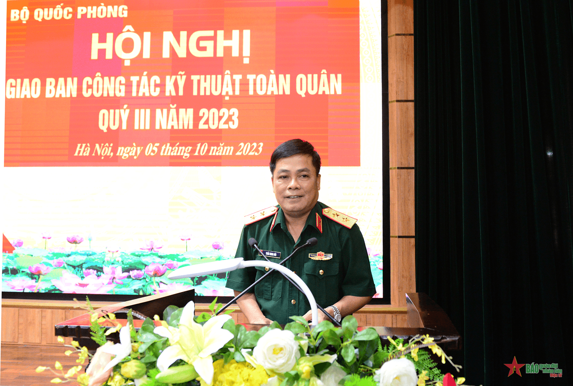 Trung tướng Trần Minh Đức chủ trì giao ban công tác kỹ thuật toàn quân quý III năm 2023