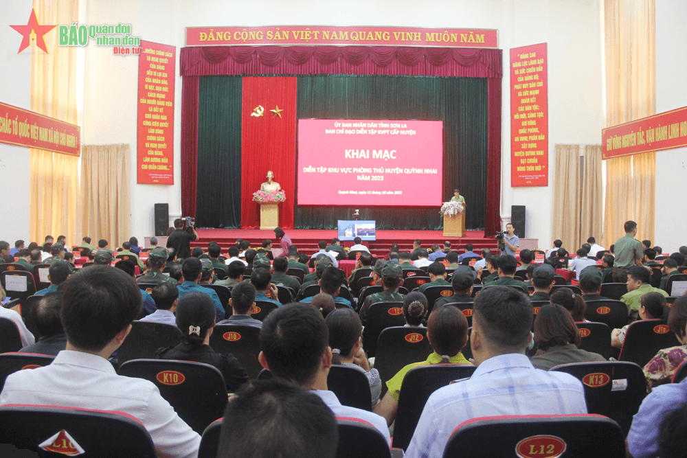 Sơn La: Khai mạc diễn tập khu vực phòng thủ huyện Quỳnh Nhai năm 2023