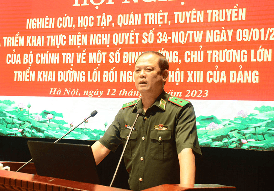 Đảng ủy Bộ đội Biên phòng tổ chức học tập Nghị quyết số 34-NQ/TW