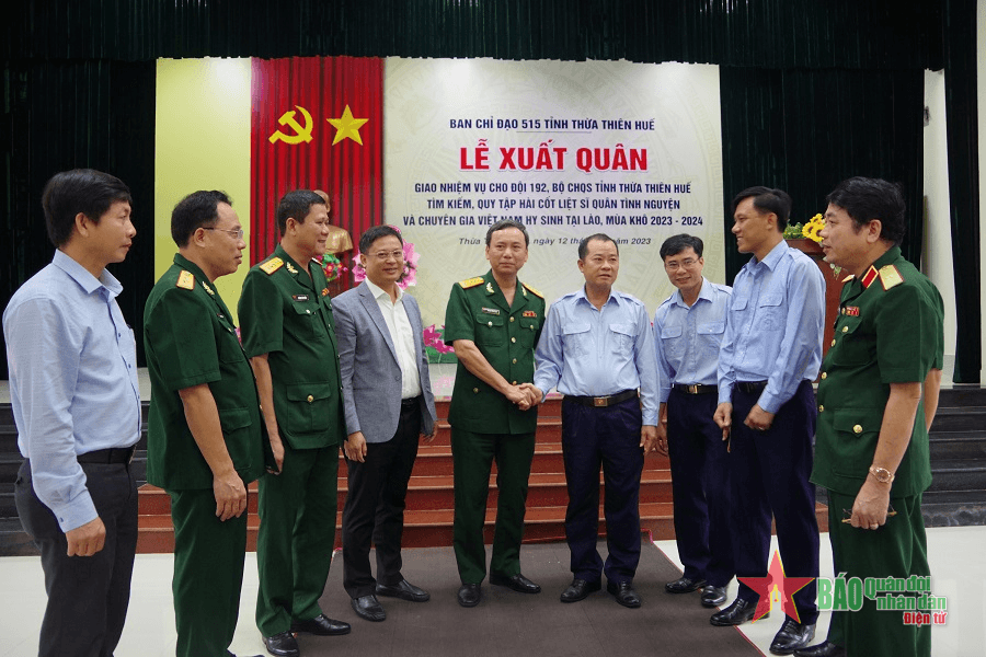 Đội quy tập 192, Bộ Chỉ huy Quân sự tỉnh Thừa Thiên Huế xuất quân làm nhiệm vụ tìm kiếm, quy tập hài cốt liệt sĩ tại Lào