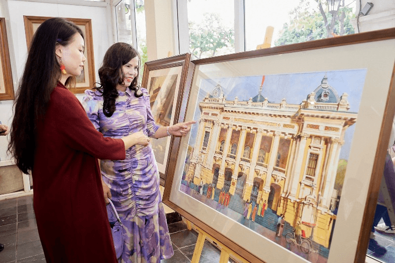 Ngắm những góc phố, con đường Hà Nội qua triển lãm “Chút tình gửi phố”