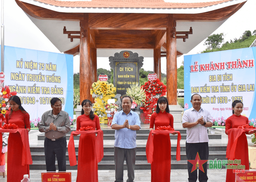 Khánh thành Bia di tích Ban kiểm tra Tỉnh ủy Gia Lai