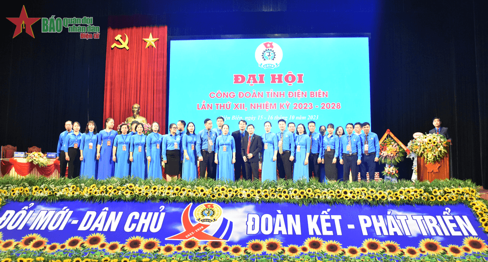 Đại hội Công đoàn tỉnh Điện Biên lần thứ XII, nhiệm kỳ 2023-2028 thành công tốt đẹp