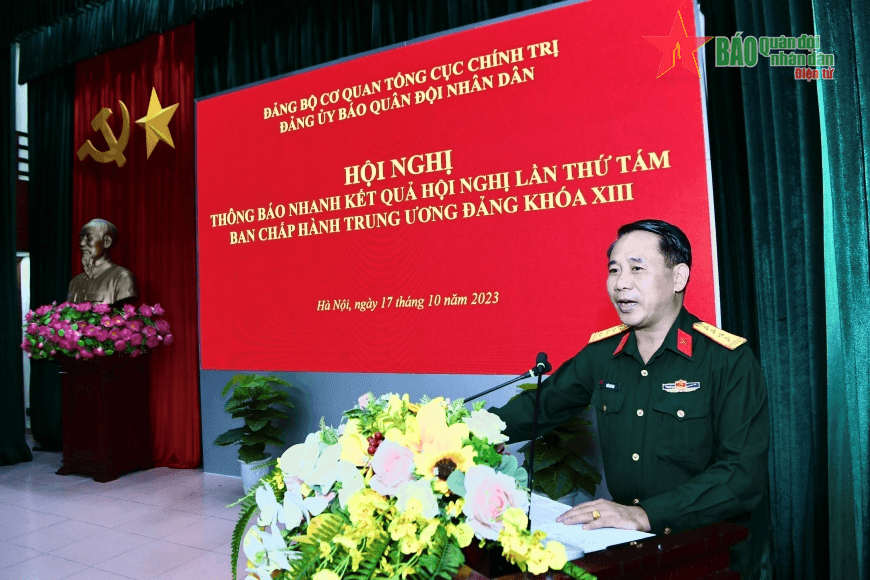 Báo Quân đội nhân dân thông báo nhanh kết quả Hội nghị Trung ương 8, khóa XIII