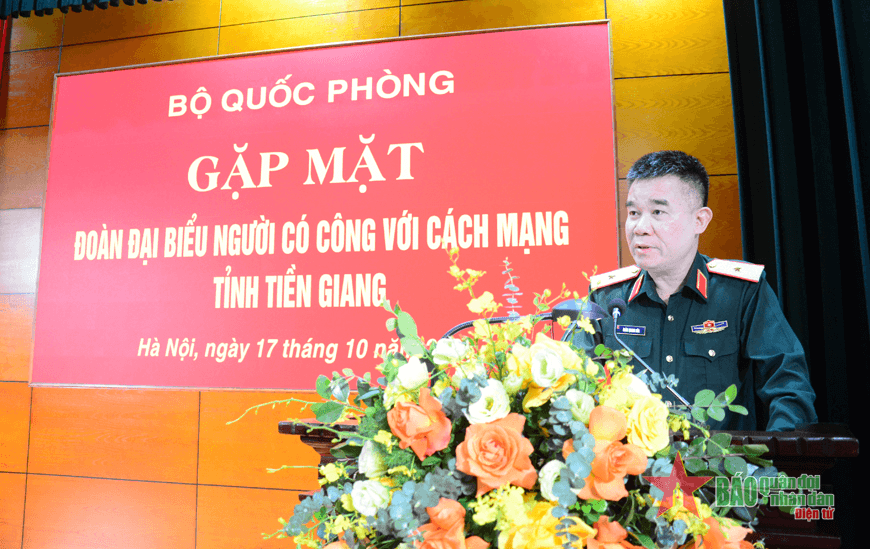 Bộ Quốc phòng gặp mặt đại biểu người có công tỉnh Tiền Giang