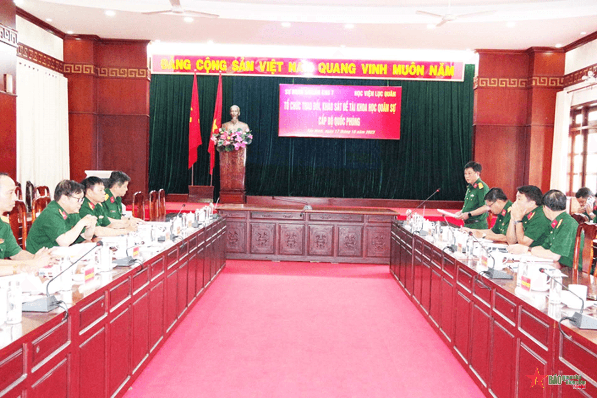 Học viện Lục quân: Khảo sát, trao đổi về đề tài khoa học quân sự cấp Bộ Quốc phòng