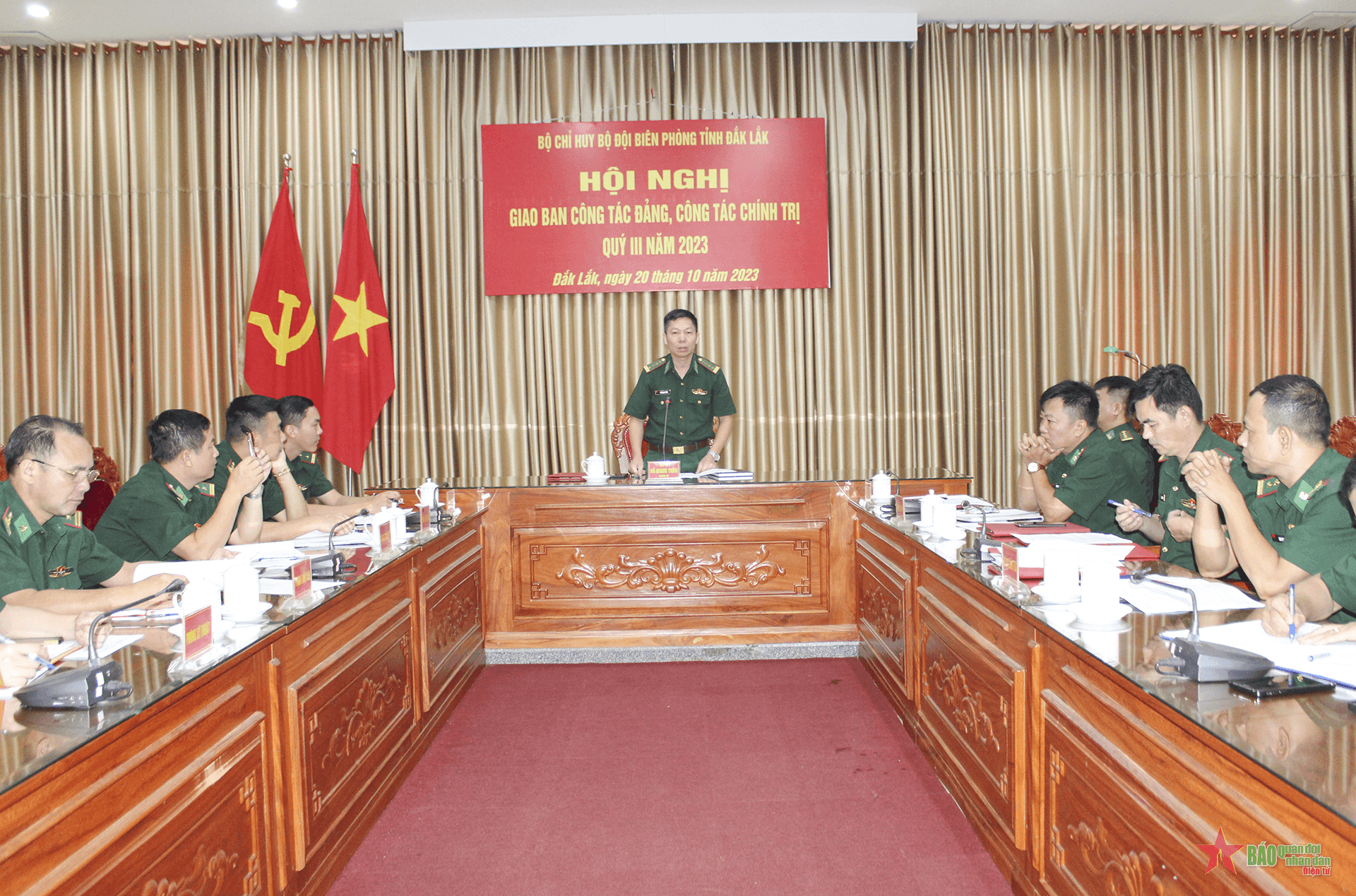 Bộ đội Biên phòng tỉnh Đắk Lắk giao ban công tác Đảng, công tác chính trị quý III năm 2023