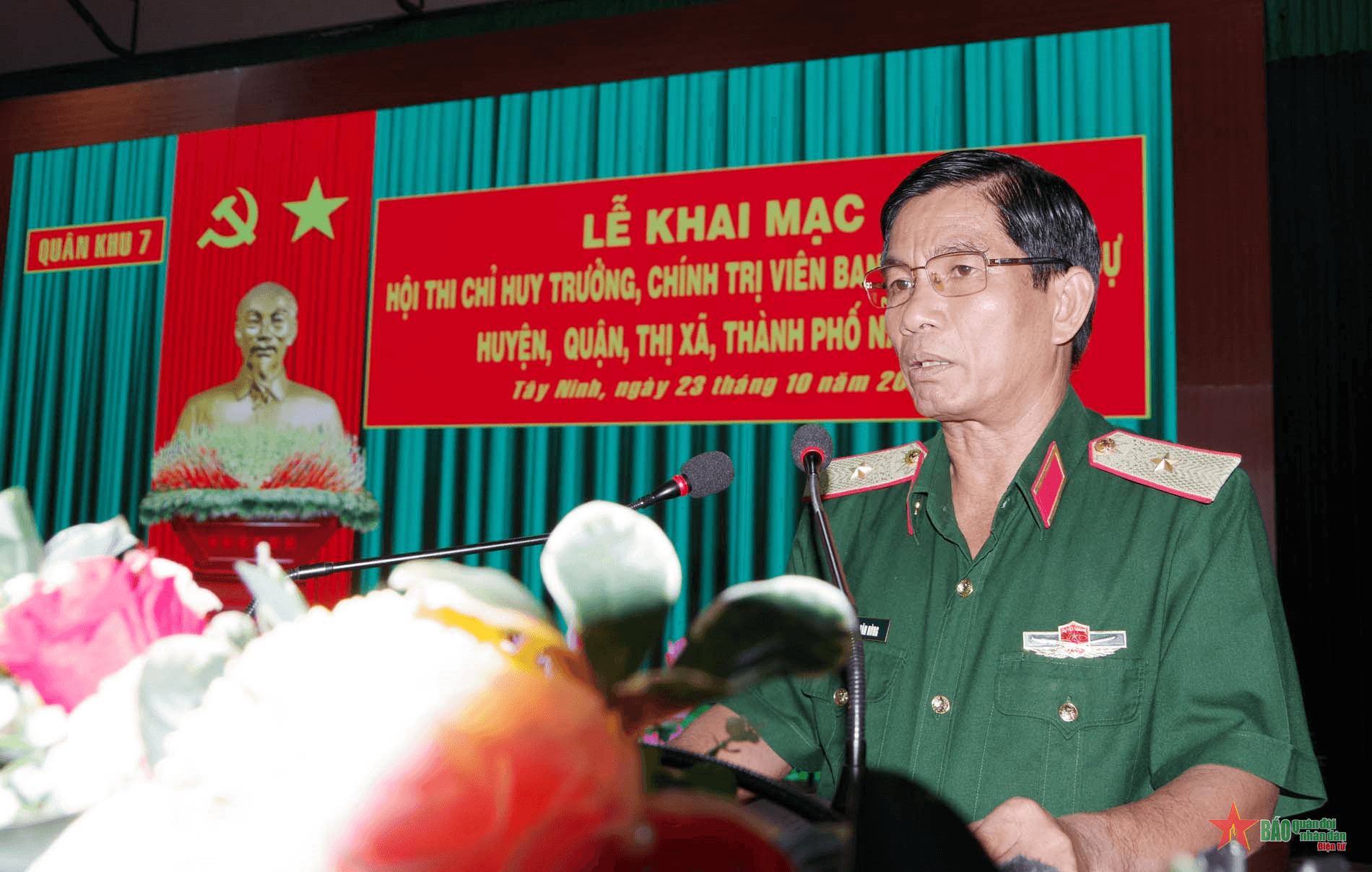 Quân khu 7: Thiếu tướng Đặng Văn Hùng dự khai mạc Hội thi “Chỉ huy trưởng, chính trị viên Ban CHQS cấp huyện” năm 2023