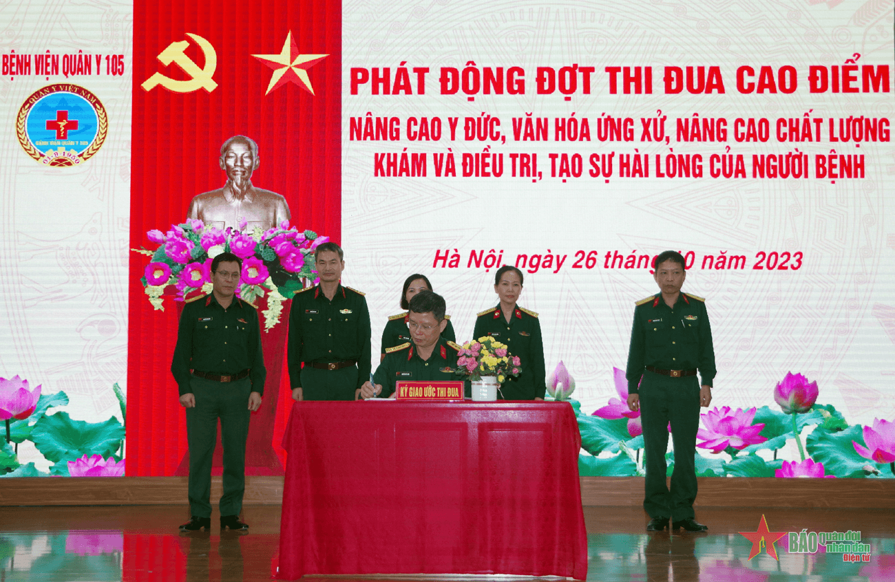 Bệnh viện Quân y 105 phát động đợt thi đua cao điểm nâng cao chất lượng phục vụ