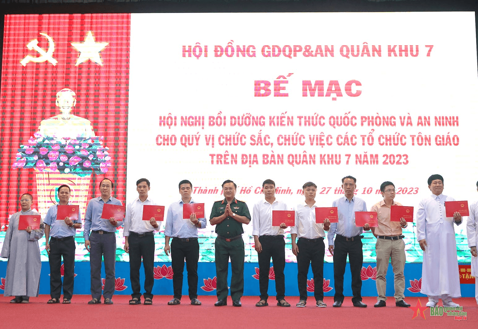 Quân khu 7 bồi dưỡng kiến thức quốc phòng-an ninh cho chức sắc, chức việc tôn giáo