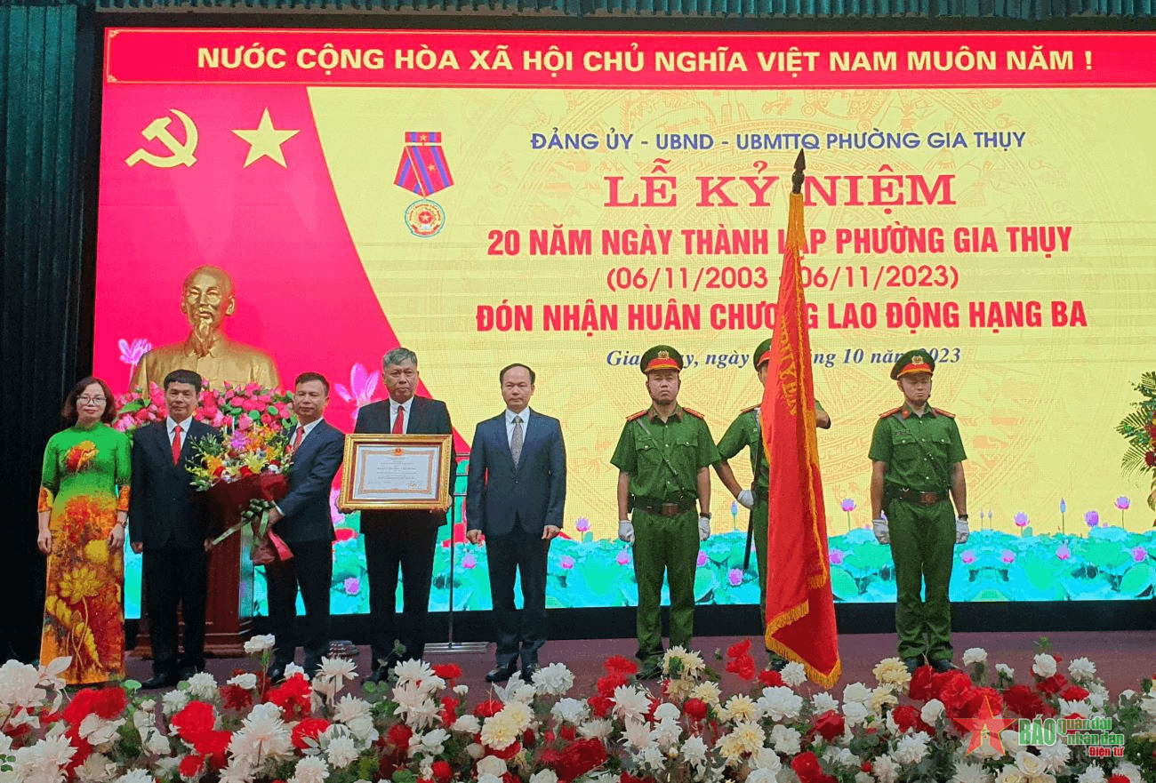 Phường Gia Thụy, quận Long Biên, thành phố Hà Nội kỷ niệm 20 năm Ngày thành lập