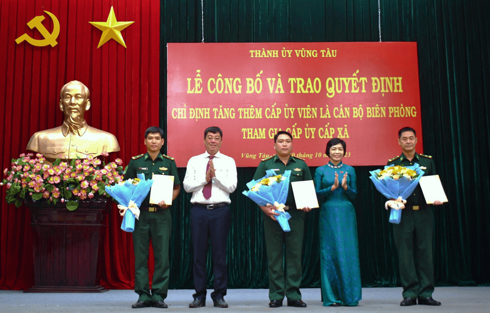 TP Vũng Tàu: Trao 3 quyết định chỉ định cán bộ biên phòng tham gia cấp ủy địa phương
