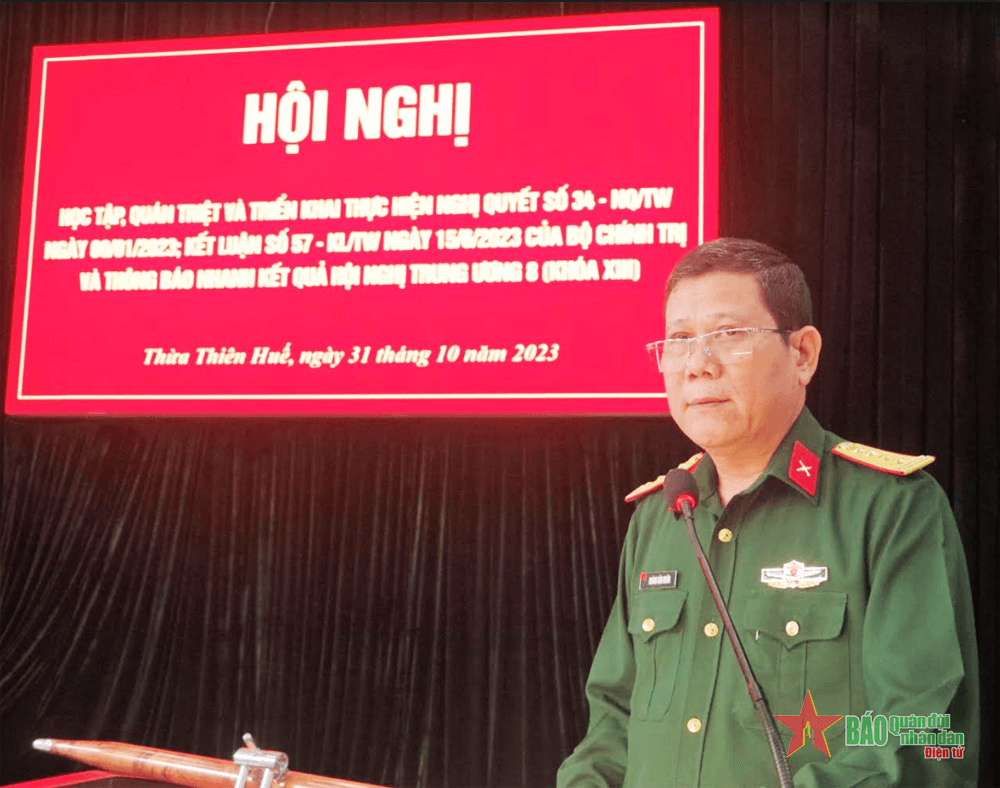 Đảng bộ Quân sự Thừa Thiên Huế thông báo nhanh kết quả Hội nghị Trung ương 8 khóa XIII