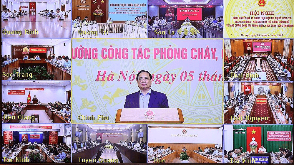 Thủ tướng Chính phủ Phạm Minh Chính chủ trì Hội nghị trực tuyến toàn quốc về công tác phòng cháy, chữa cháy