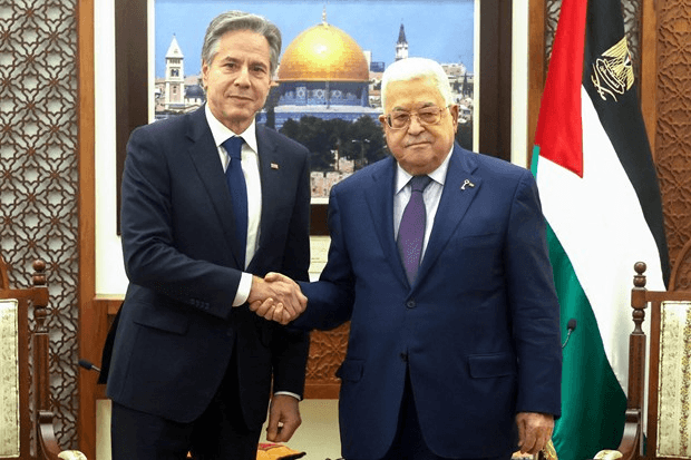 Xung đột Hamas-Israel: Ngoại trưởng Mỹ gặp Tổng thống Chính quyền Palestine