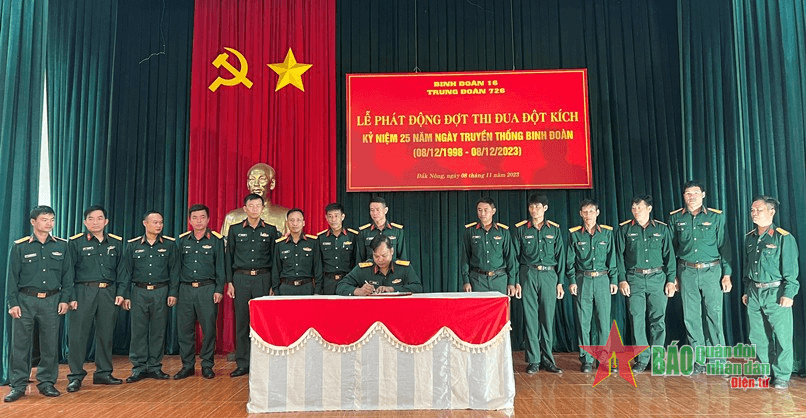 Trung đoàn 726 (Binh đoàn 16) phát động “25 ngày thi đua lập công quyết thắng”