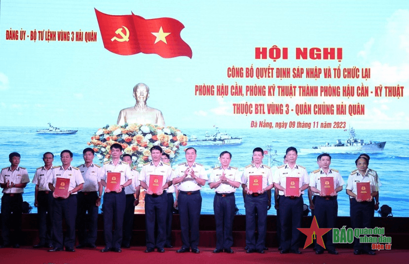 Vùng 3 Hải quân công bố quyết định sáp nhập và tổ chức cơ quan Hậu cần - Kỹ thuật