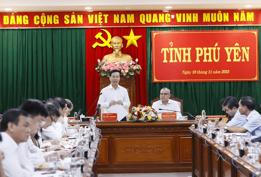 Chủ tịch nước Võ Văn Thưởng làm việc với lãnh đạo tỉnh Phú Yên