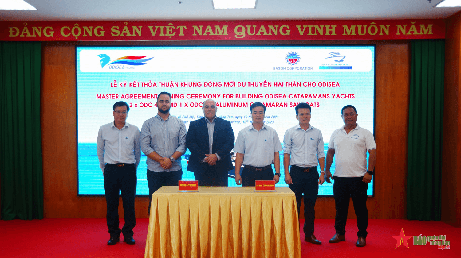 Tổng công ty Ba Son ký kết thỏa thuận khung đóng mới du thuyền hai thân với Công ty Odisea Yachts