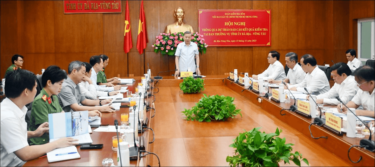 Kiểm tra công tác bảo vệ chính trị nội bộ tại Ban Thường vụ Tỉnh ủy Bà Rịa-Vũng Tàu