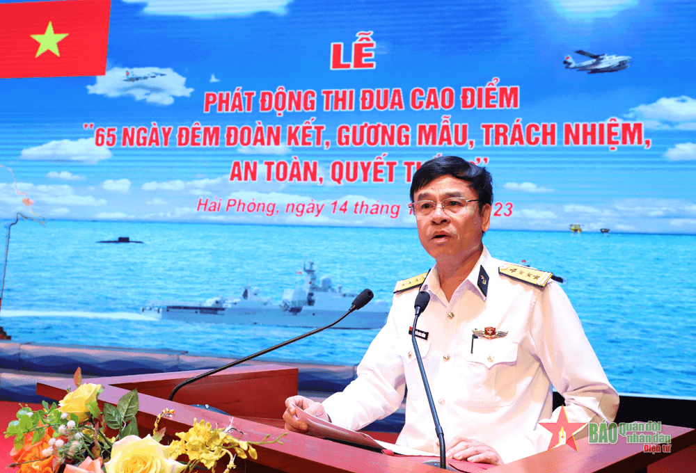 Cục Hậu cần Hải quân: Phát động đợt thi đua cao điểm “65 ngày đêm đoàn kết, gương mẫu, trách nhiệm, an toàn, quyết thắng”