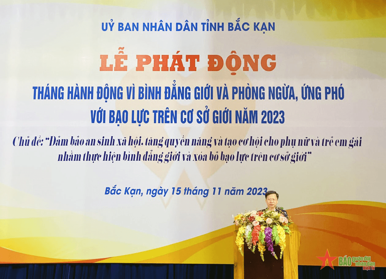 Bắc Kạn: Tổ chức Lễ phát động Tháng hành động vì bình đẳng giới và phòng ngừa, ứng phó với bạo lực trên cơ sở giới năm 2023