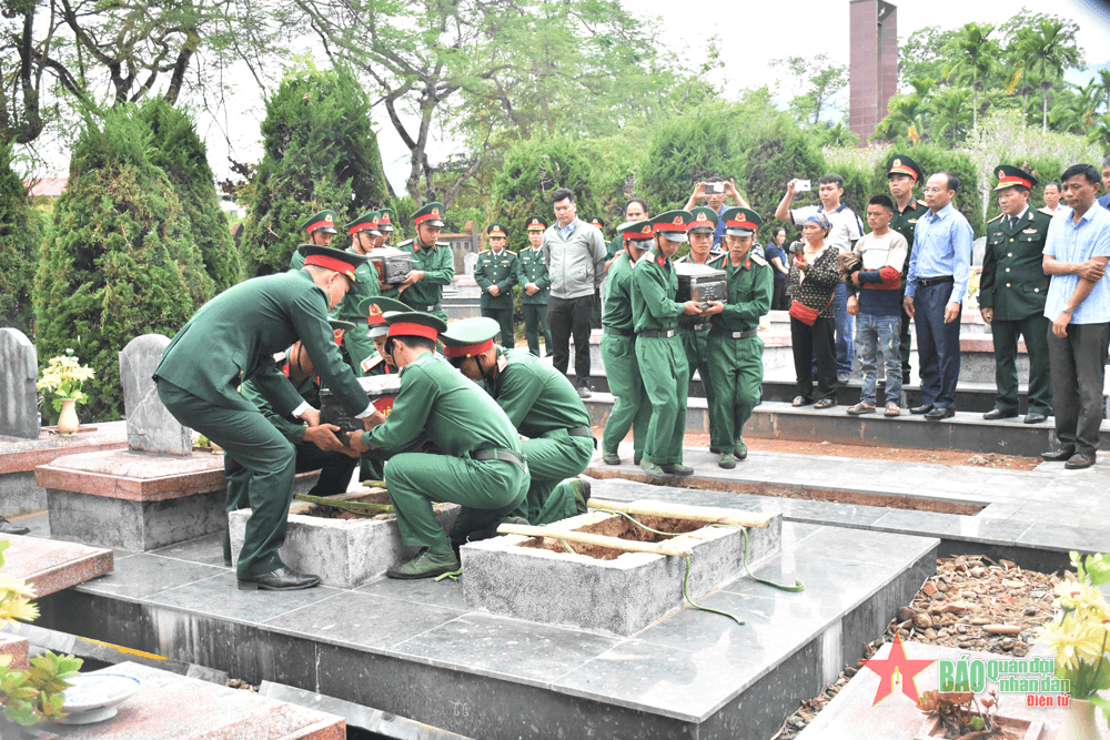 Điện Biên: Truy điệu và an táng hài cốt liệt sĩ hy sinh trong kháng chiến chống Pháp