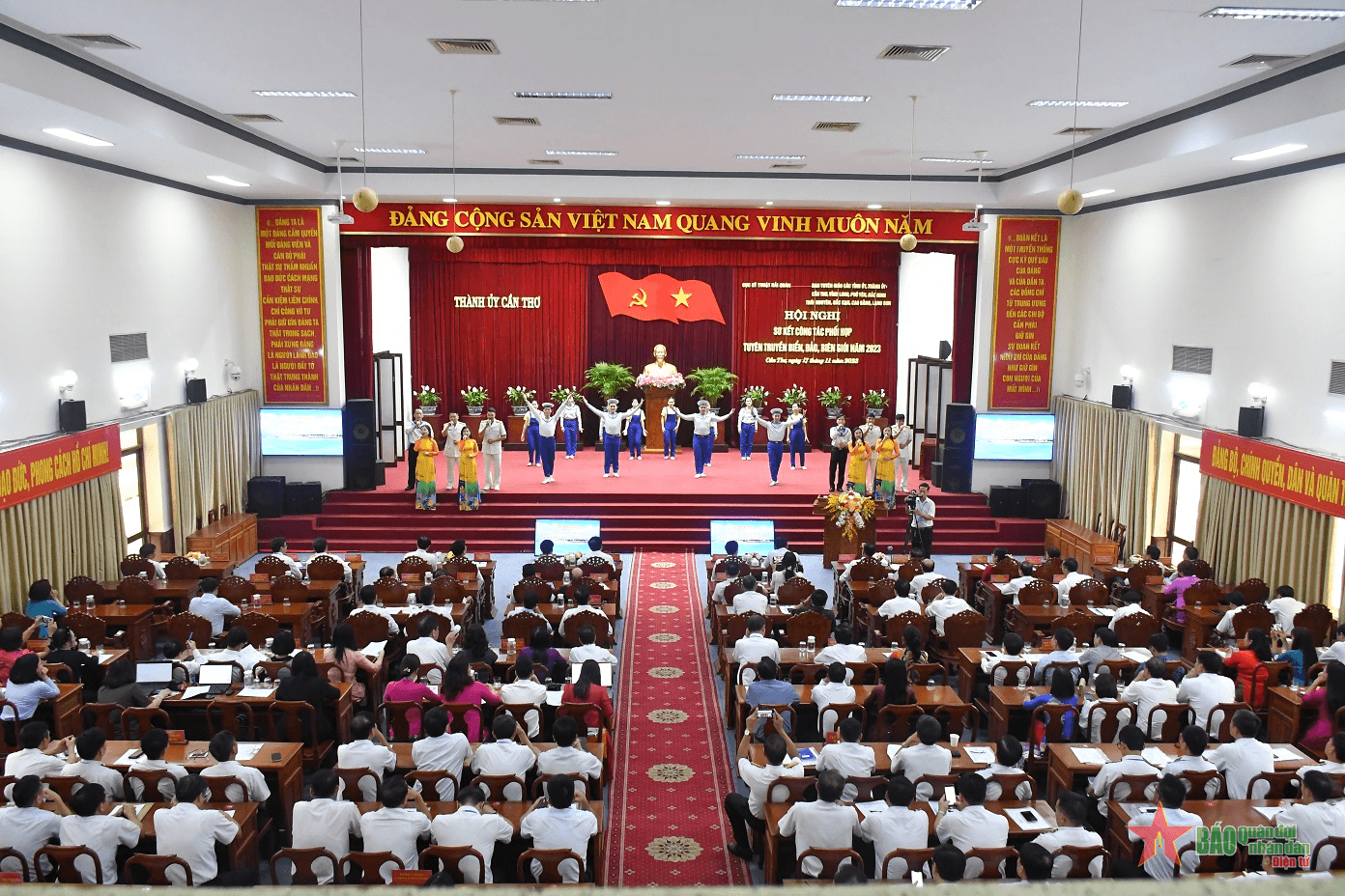 Chuẩn Đô đốc Hoàng Hồng Hà, Phó tư lệnh Hải quân dự Hội nghị sơ kết công tác phối hợp tuyên truyền biển, đảo, biên giới
