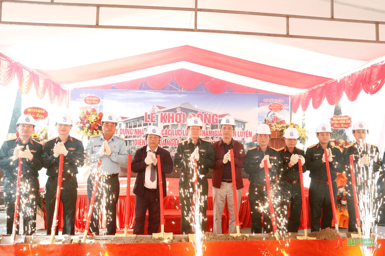 Khởi công xây dựng nhà ở cho các lực lượng tham gia huấn luyện, diễn tập, dã ngoại ​của Học viện Quân y