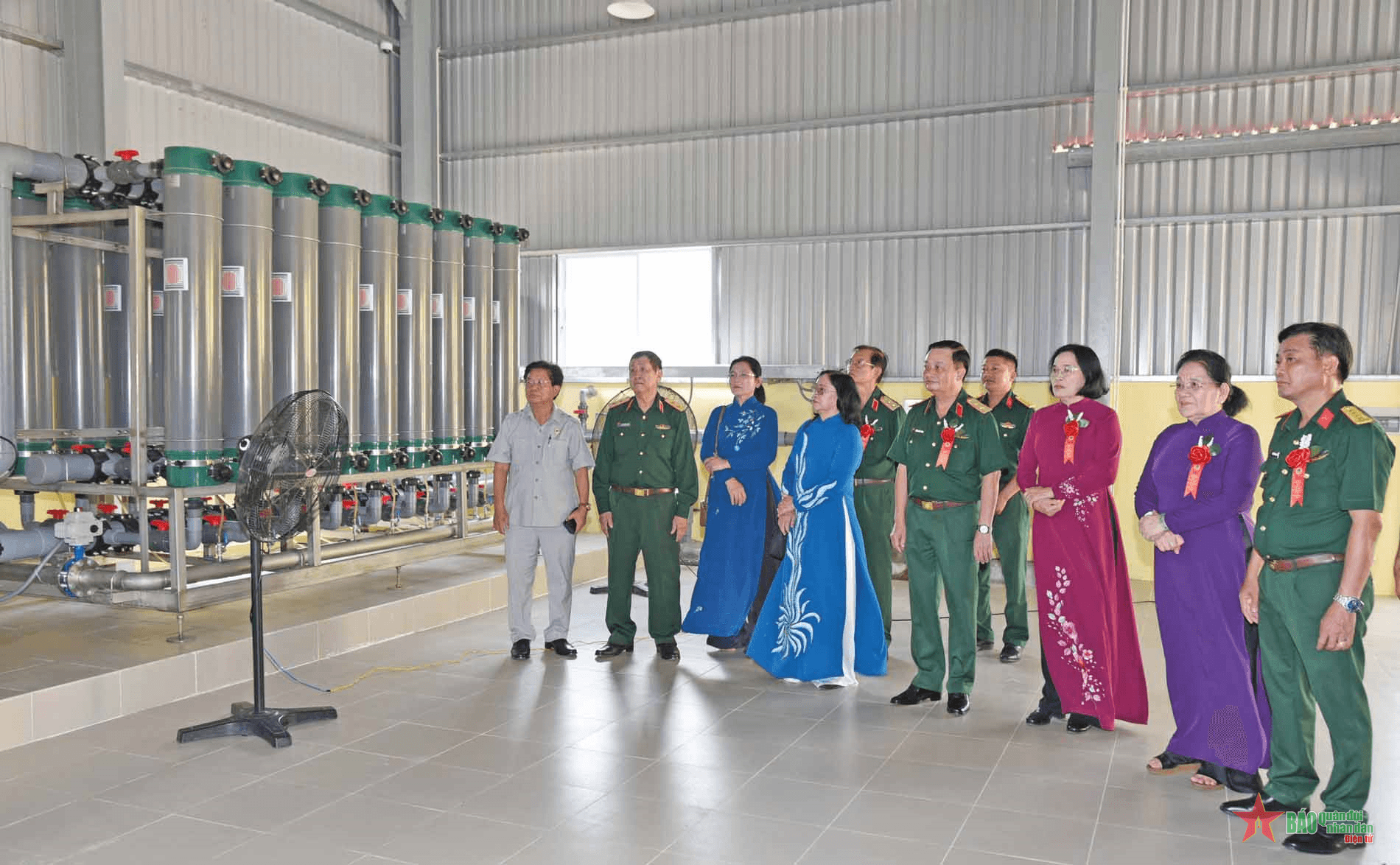 Sư đoàn 5 nghiệm thu dự án đầu tư công trình nước sạch sinh hoạt