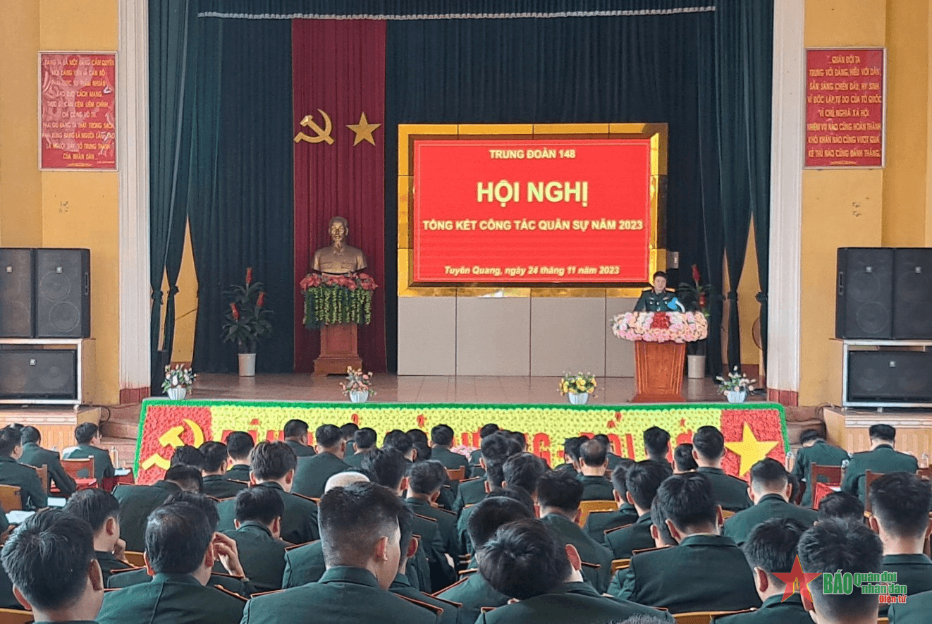 Trung đoàn 148 tổng kết công tác quân sự năm 2023