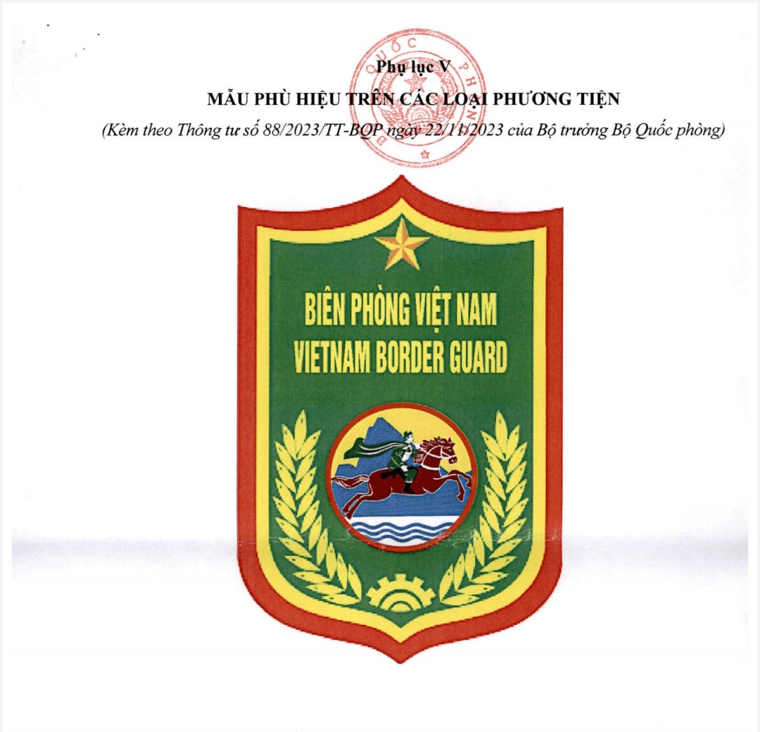 Thông tư quy định màu sắc, cờ hiệu, phù hiệu, tín hiệu của tàu thuyền, máy bay, xe - máy và phương tiện khác của Bộ đội Biên phòng