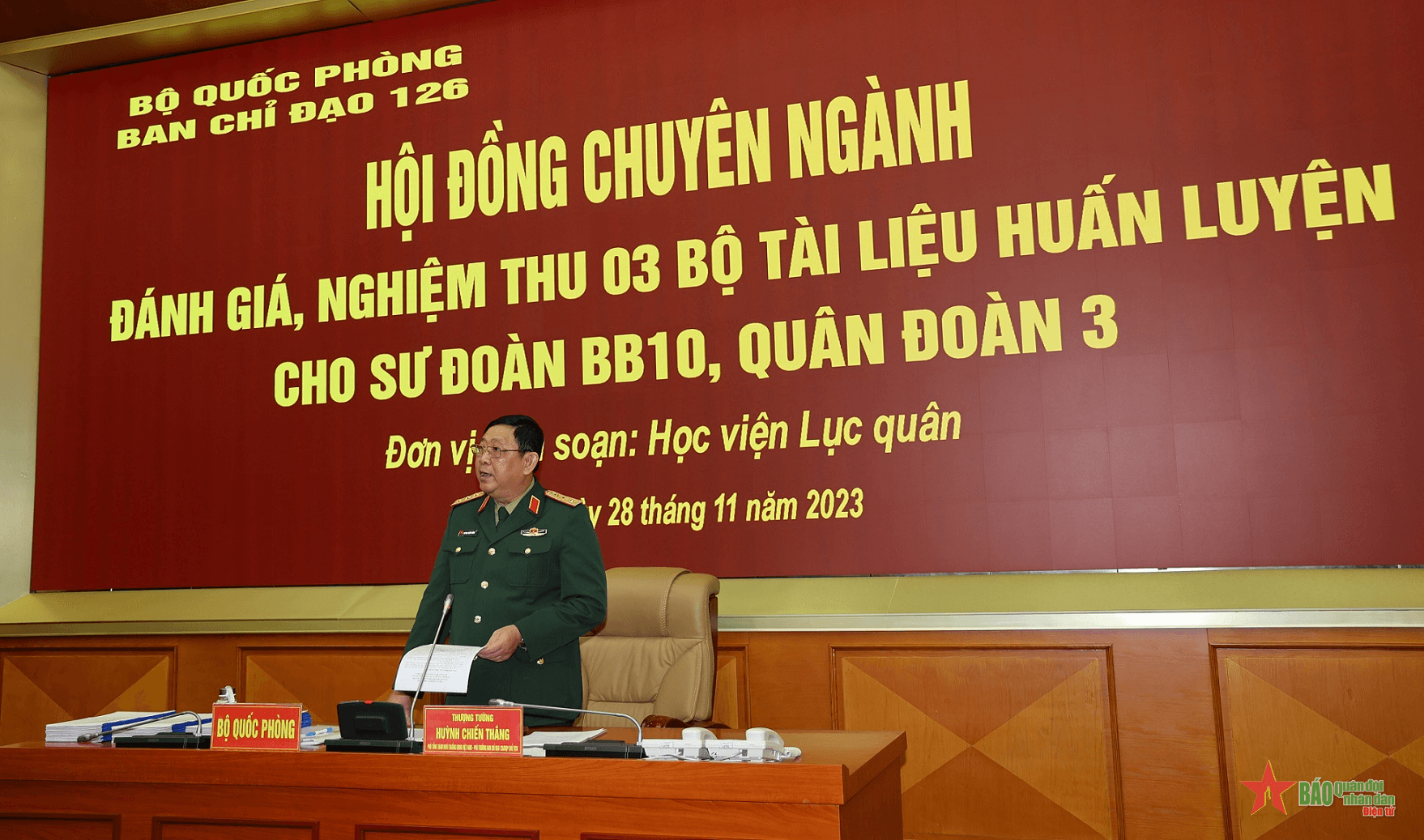 Bộ Quốc phòng thông qua tài liệu huấn luyện cho Sư đoàn 10, Quân đoàn 3