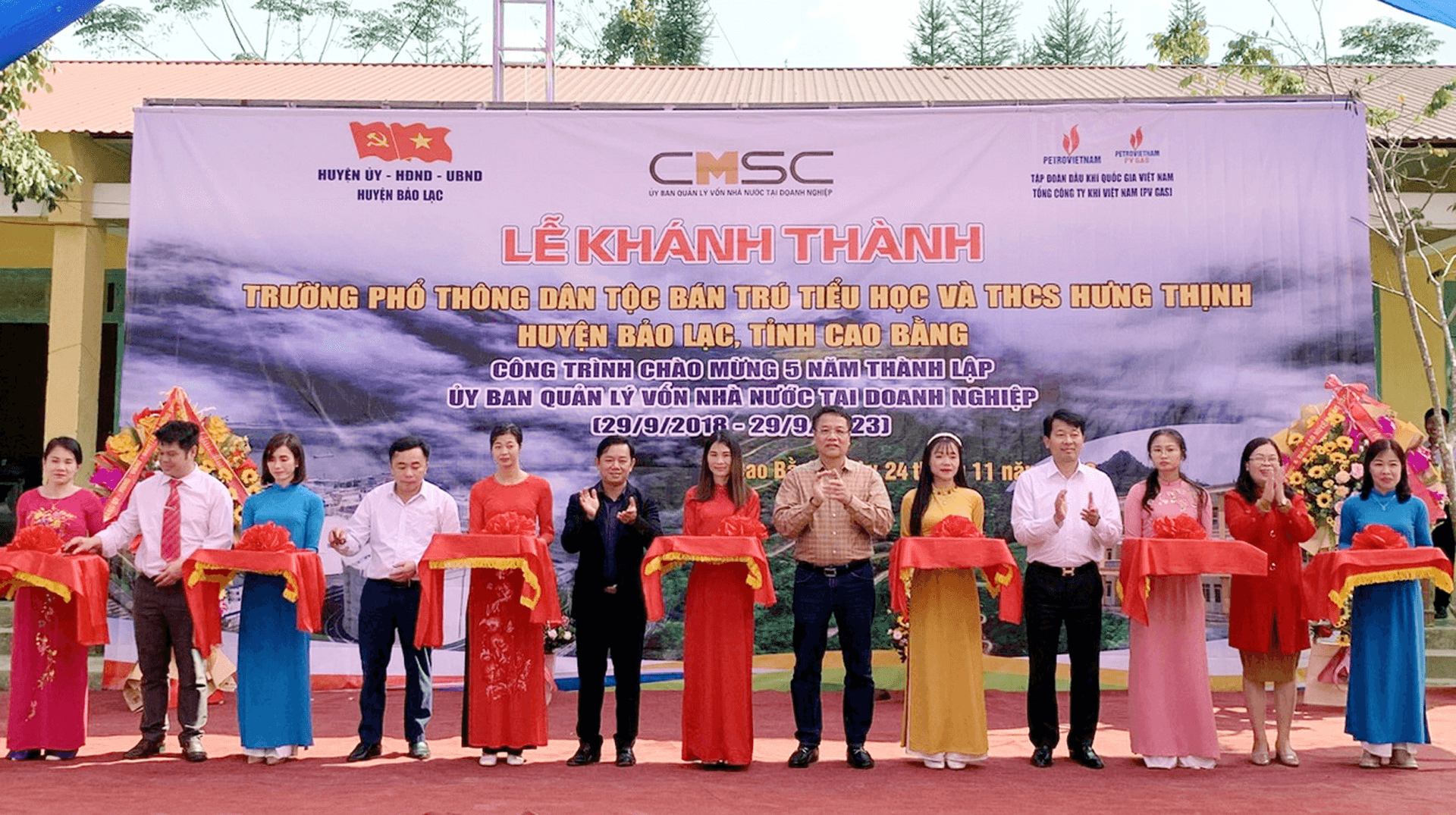 PV GAS tài trợ 5 tỷ đồng xây dựng trường Phổ thông dân tộc bán trú Tiểu học và Trung học cơ sở Hưng Thịnh, huyện Bảo Lạc, tỉnh Cao Bằng