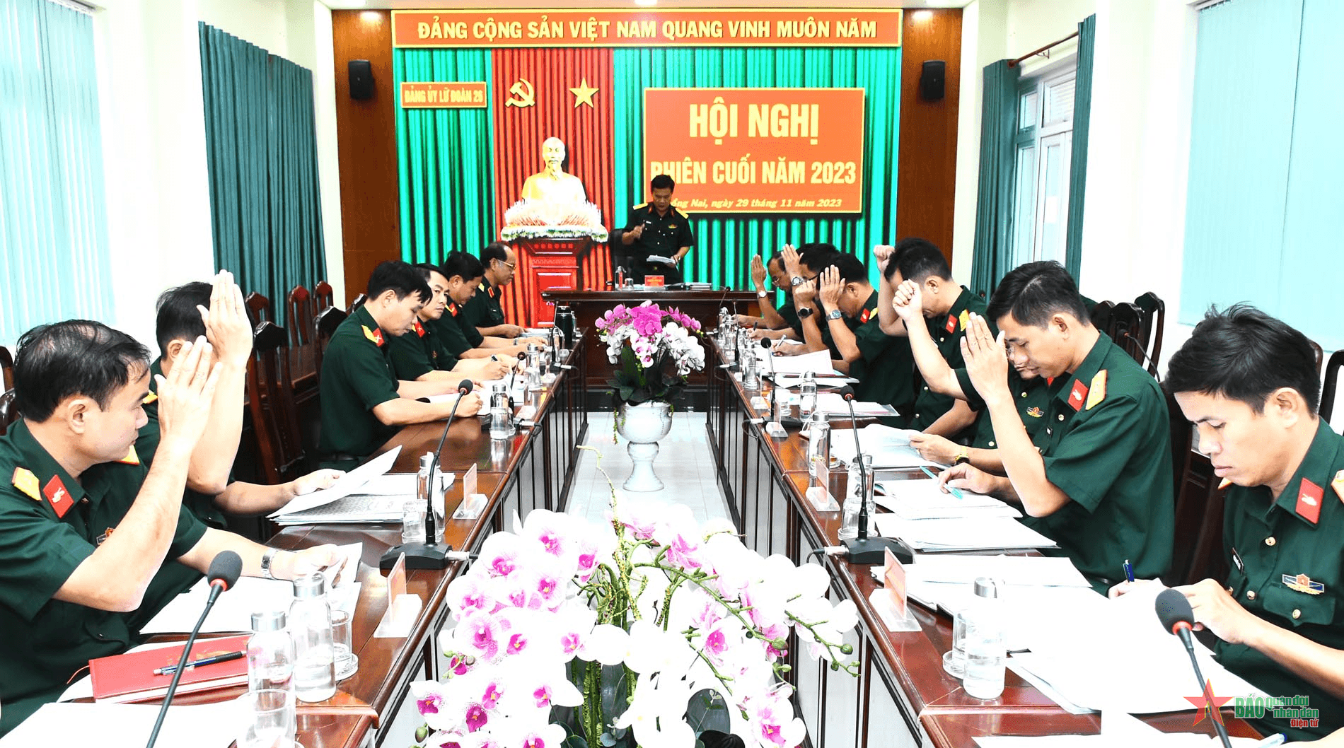 Đảng ủy Lữ đoàn Tăng thiết giáp 26 tổ chức Hội nghị phiên cuối năm 2023