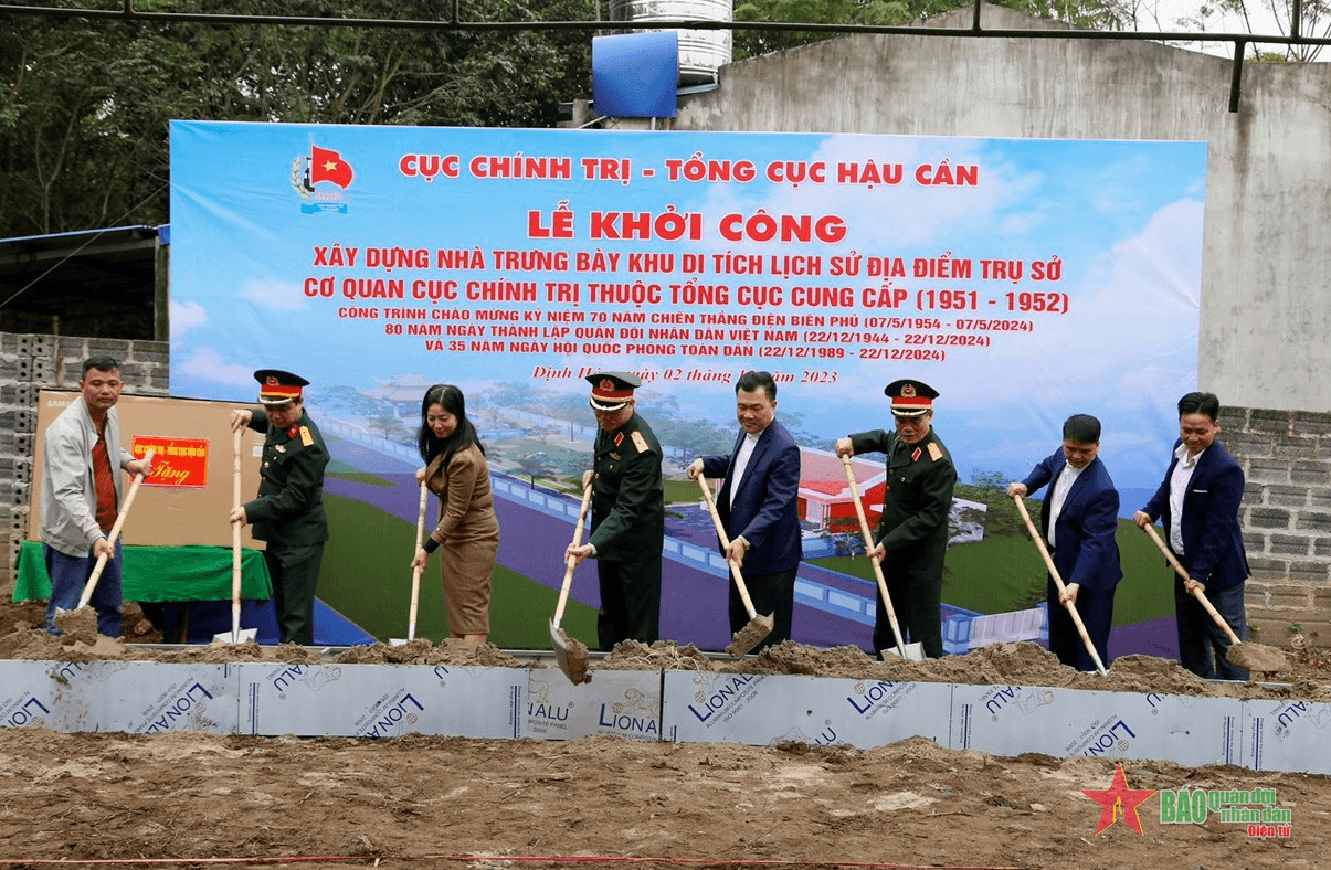Cục Chính trị, Tổng cục Hậu cần khởi công nhà trưng bày hiện vật tại huyện Định Hóa, tỉnh Thái Nguyên