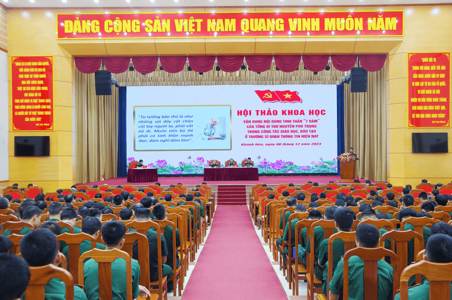 Vận dụng nội dung tinh thần “7 dám” của Tổng Bí thư Nguyễn Phú Trọng trong công tác giáo dục, đào tạo ở Trường Sĩ quan Thông tin