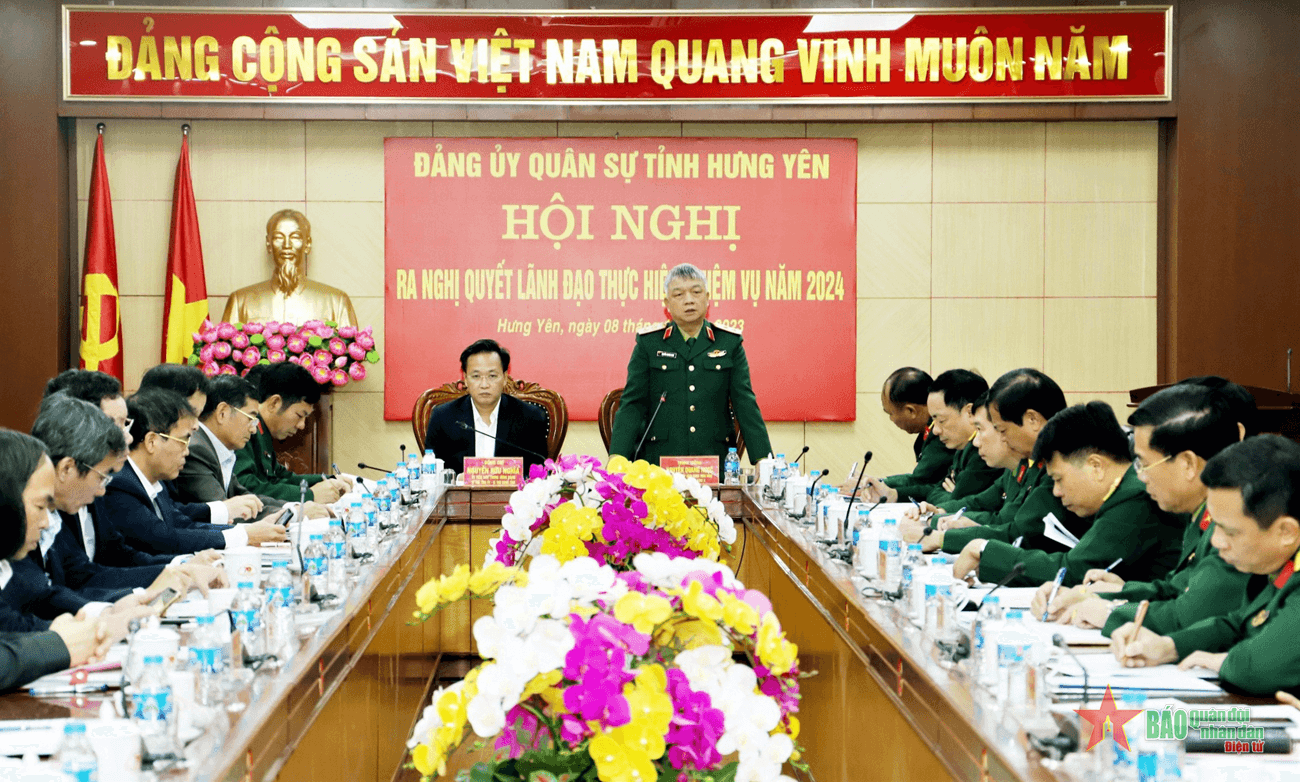 Đảng ủy Quân sự tỉnh Hưng Yên ra nghị quyết lãnh đạo năm 2024