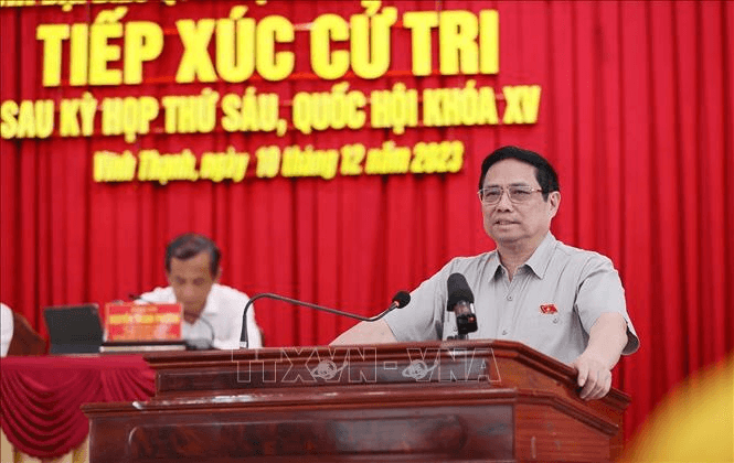 Thủ tướng Phạm Minh Chính tiếp xúc cử tri huyện Vĩnh Thạnh, thành phố Cần Thơ