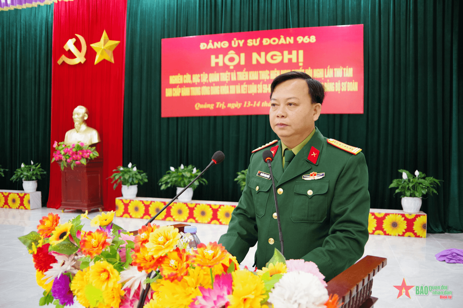 Đảng ủy Sư đoàn 968 học tập, quán triệt, triển khai thực hiện Nghị quyết Hội nghị Trung ương 8 khóa XIII