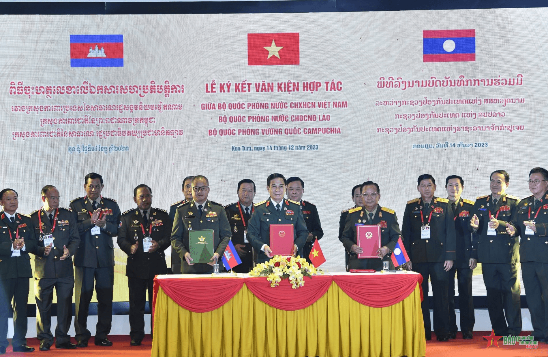 Cuộc gặp thường niên Bộ trưởng Bộ Quốc phòng ba nước Việt Nam-Lào-Campuchia