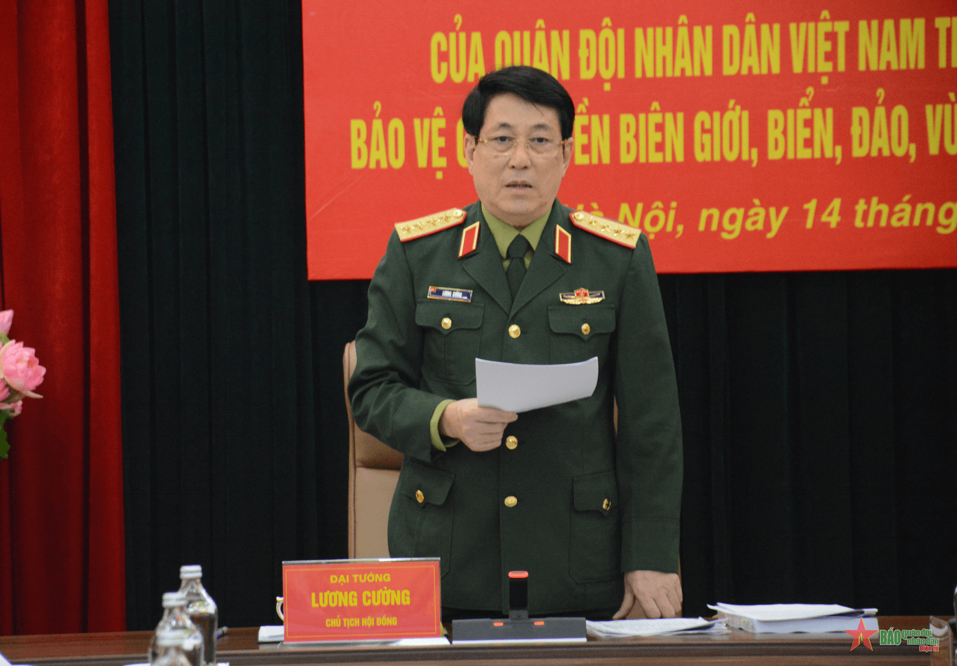 Đại tướng Lương Cường chủ trì hội nghị nghiệm thu Công trình tổng kết công tác Đảng, công tác chính trị của Quân đội nhân dân Việt Nam