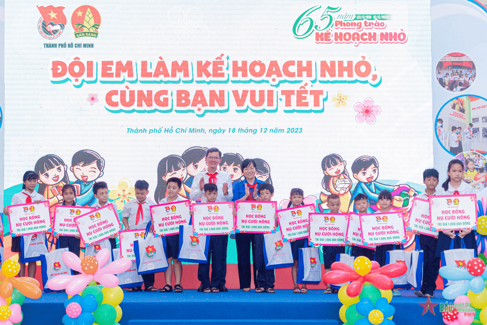 Thiếu nhi TP Hồ Chí Minh thực hiện Kế hoạch nhỏ giúp đỡ đội viên, thiếu nhi khó khăn trong dịp Tết
