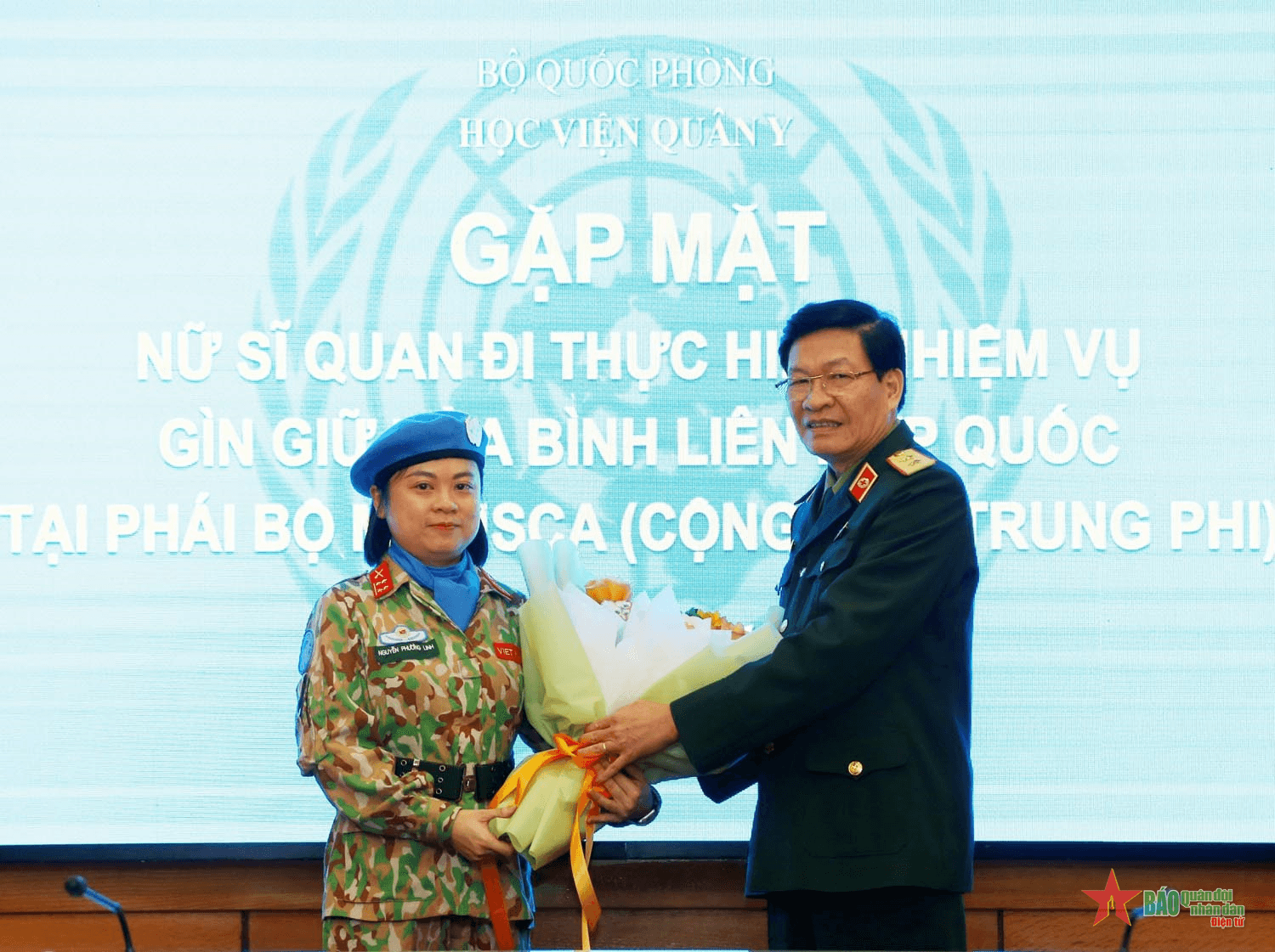 Học viện Quân y gặp mặt nữ sĩ quan thực hiện nhiệm vụ gìn giữ hòa bình Liên hợp quốc