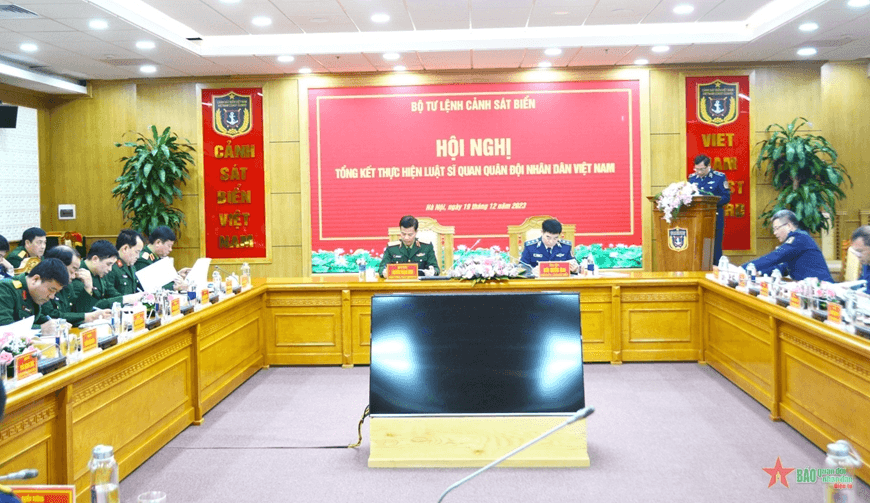 Bộ tư lệnh Cảnh sát biển tổng kết thực hiện Luật Sĩ quan Quân đội nhân dân Việt Nam