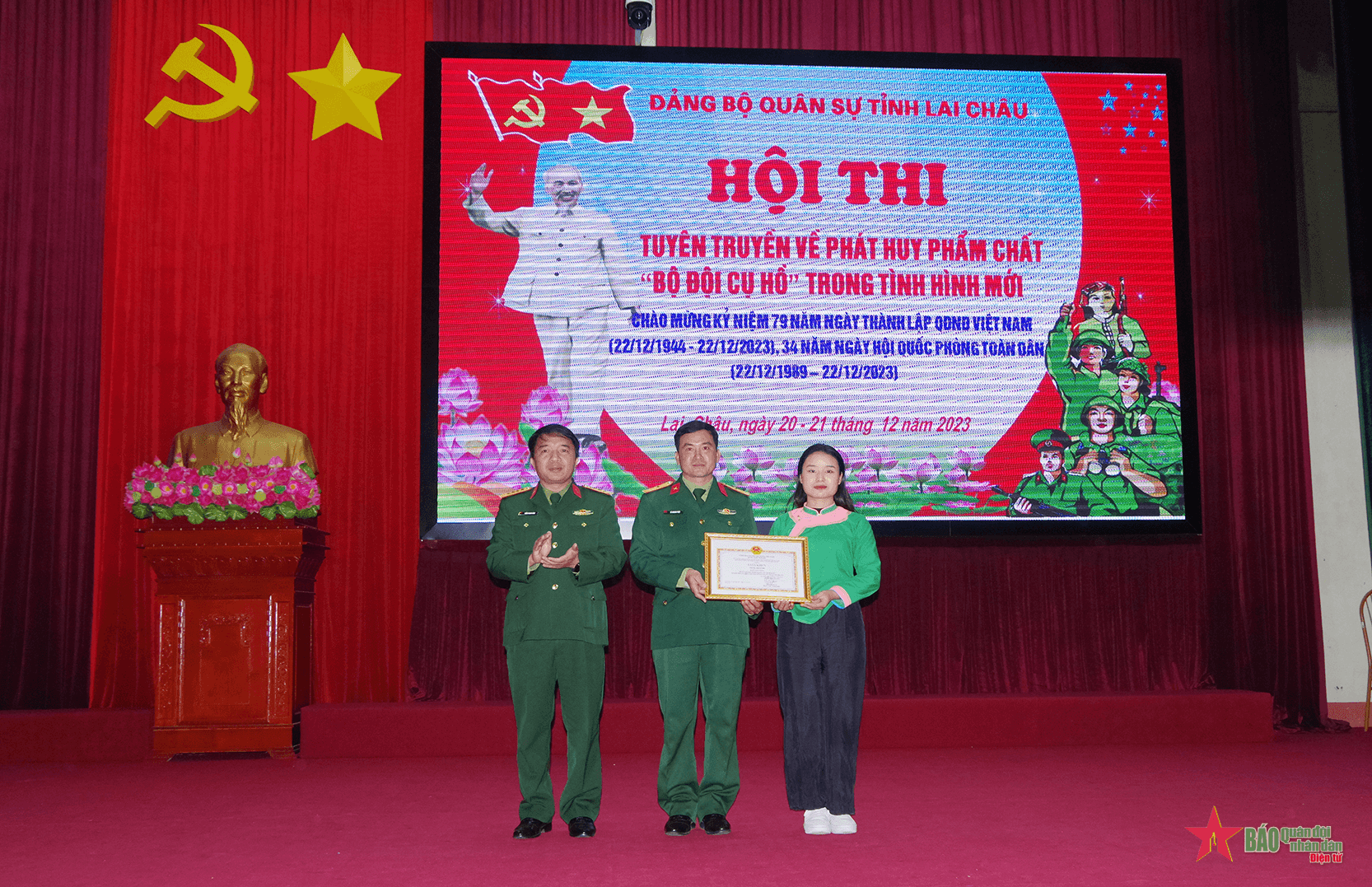 Đảng ủy Quân sự tỉnh Lai Châu tuyên truyền về phát huy phẩm chất Bộ đội Cụ Hồ