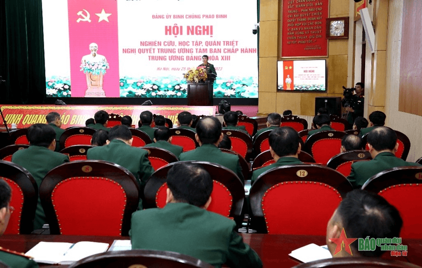 Đảng ủy Binh chủng Pháo binh quán triệt Nghị quyết Hội nghị Trung ương 8, khóa XIII