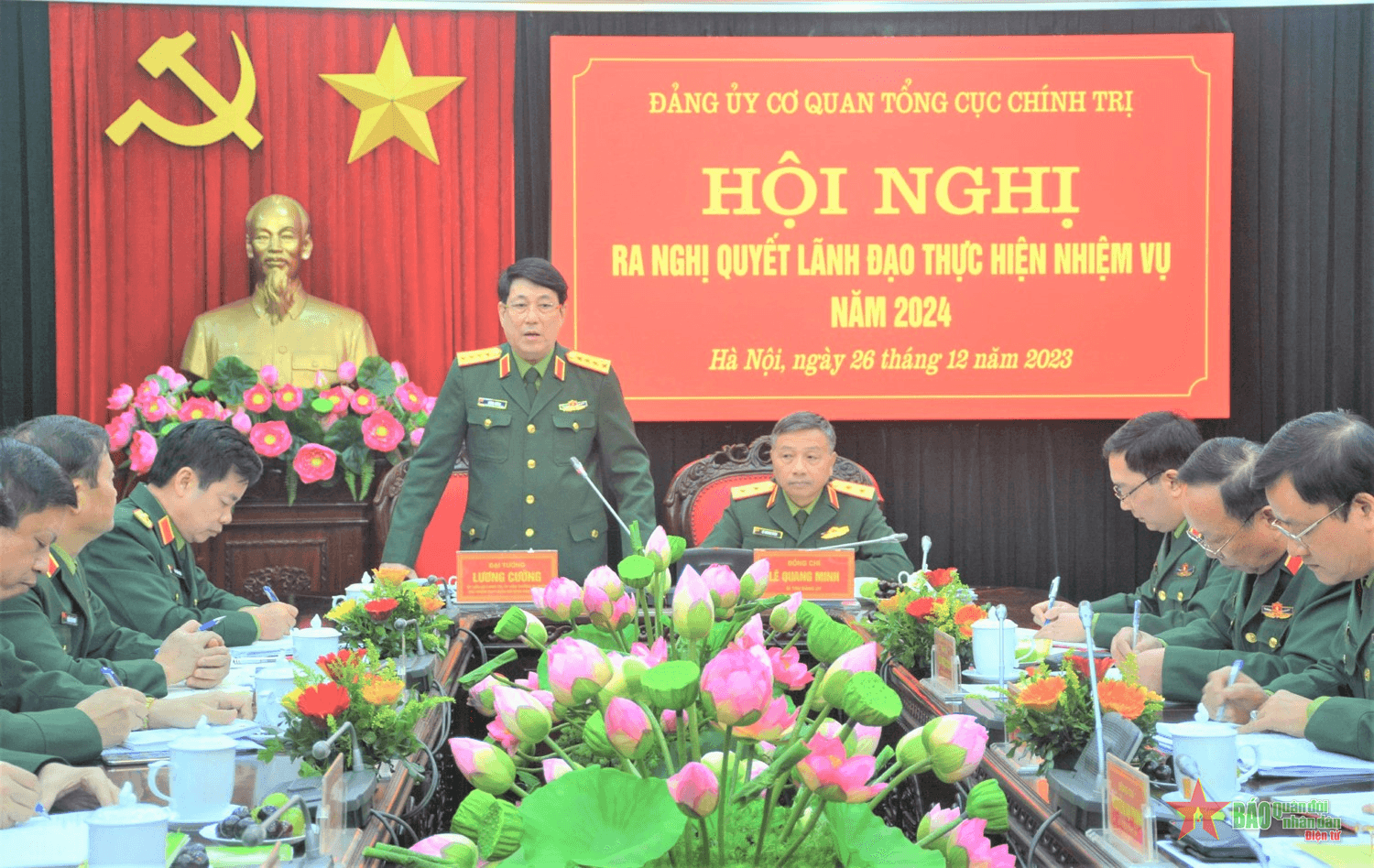 Đại tướng Lương Cường chỉ đạo Hội nghị Đảng ủy Cơ quan Tổng cục Chính trị